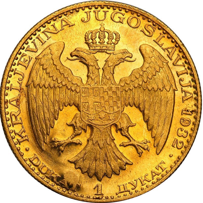 Jugosławia. 1 dukat 1932 (kłos) dla Serbii